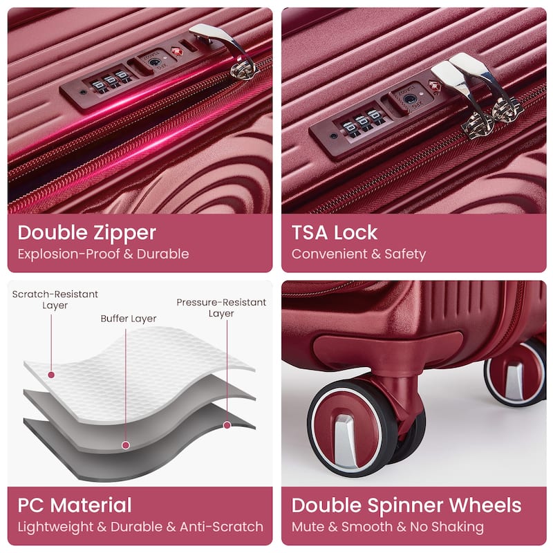 Luggage Sets 3 Piece(20/24/28), Expandable