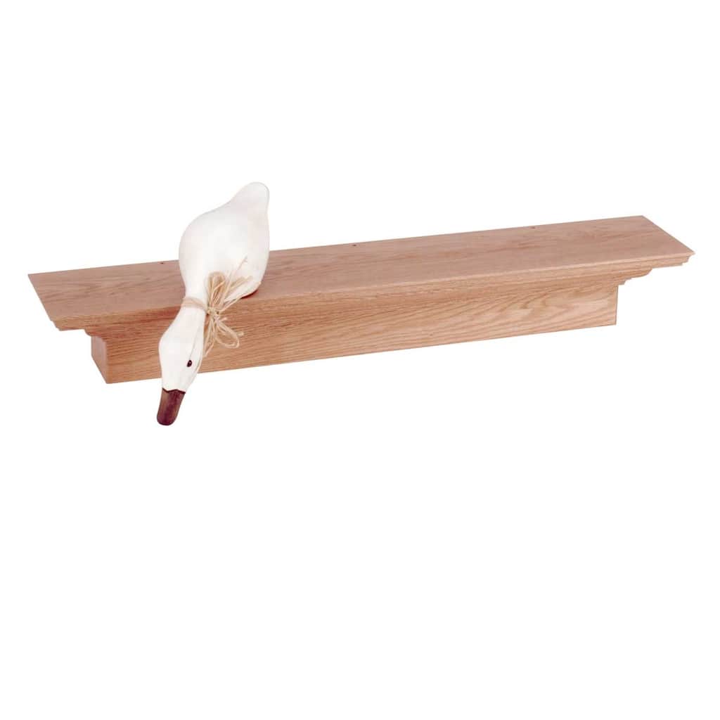 Bathroom Shelves Wall Mounted Natural Oak Mantle Shelf 30 Inch Renovators Supply
