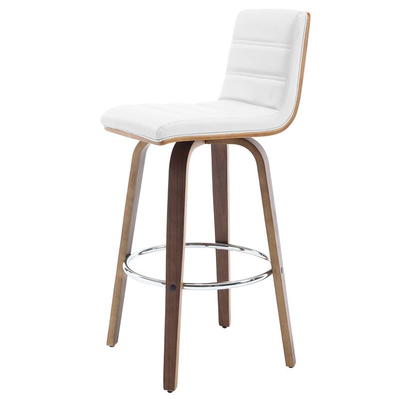 Faux Leather Upholstered Swivel Bar Stools, Counter Stool