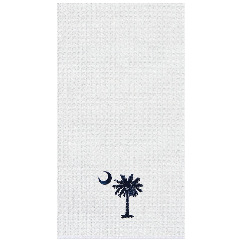 Palmetto Moon Waffle Weave Cotton Kitchen Towel