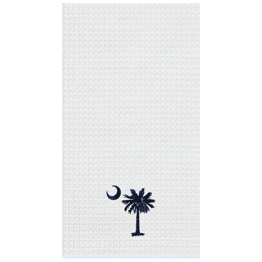 Palmetto Moon Waffle Weave Cotton Kitchen Towel