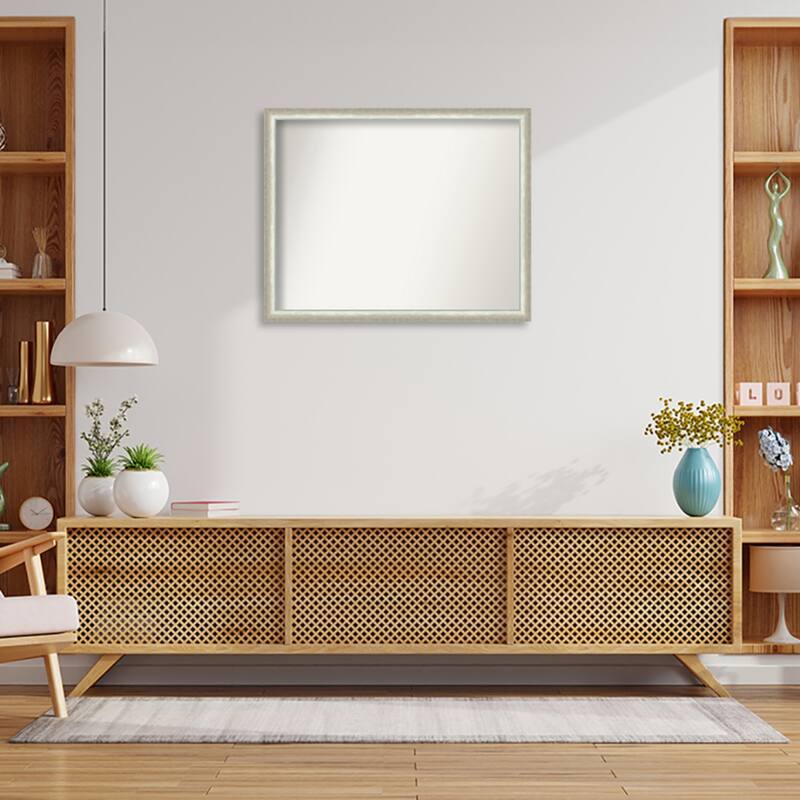 Two Tone Non-Beveled Wood Framed Wall Mirror