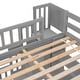 preview thumbnail 18 of 20, Full Size Solid Wood Loft Bed with Built-in Desk, Bookshelves and Storage Staircase