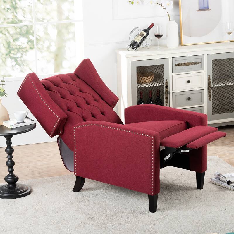 27.16" Manual Wing Recliner Chair: Classic Recliner Design, Comfortable and Stylish
