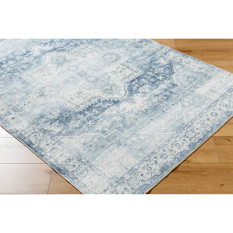 Livabliss Traditional Lavable Medallion Washable Area Rug