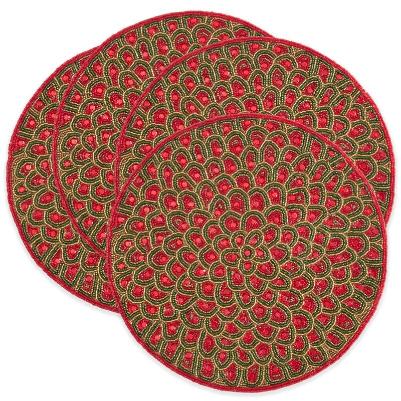 Beaded Design Placemats (Set of 4)