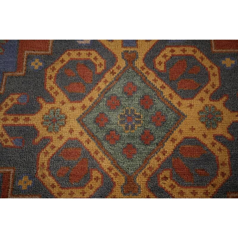 Tribal Geometric Shiraz Oriental Area Rug Hand-Knotted Wool Carpet - 8'11"x 11'6"