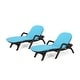 preview thumbnail 26 of 31, Waverly Faux Wicker Chaise Lounges (Set of 2) by Christopher Knight Home