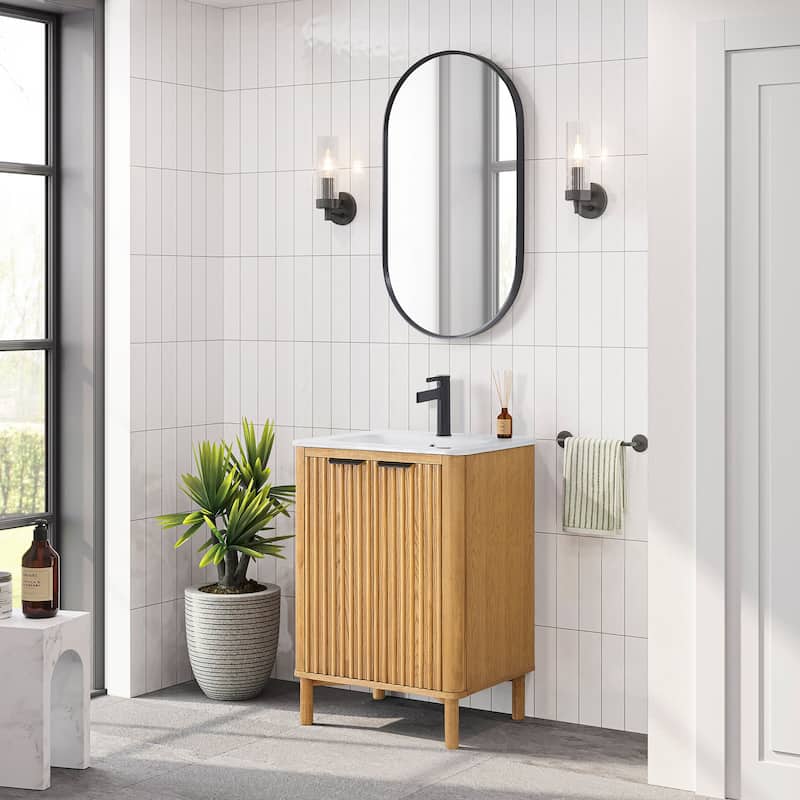 Miseno MV-MUMB24-WHT Mumbai 24" Free Standing Single Basin Vanity Set