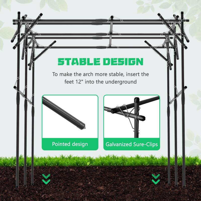 DoCred Garden Trellis for Climbing Plants, Outdoor Metal Trellis