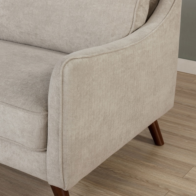 Pelteker Mid-Century Modern Chenille Loveseat by Furniture of America