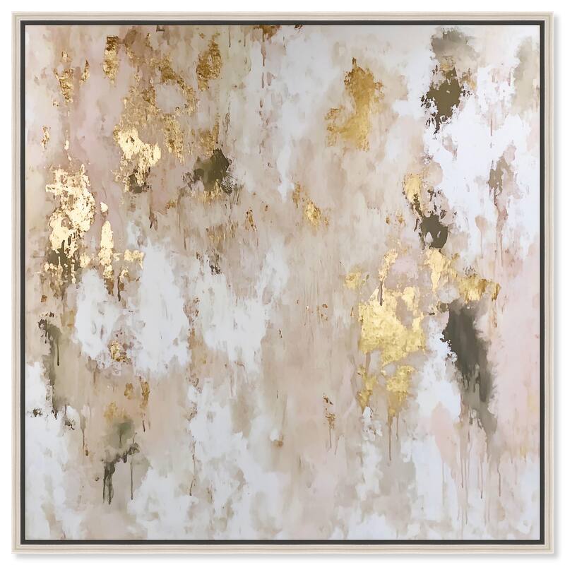 Golden Glimmer Gesture II Canvas by Art Remedy - Silver - 30" x 30"