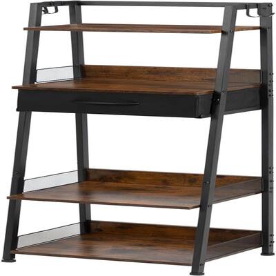 4 Tier Bathroom Ladder Shelf - 11.22"D x 14.88"W x 44.29"H