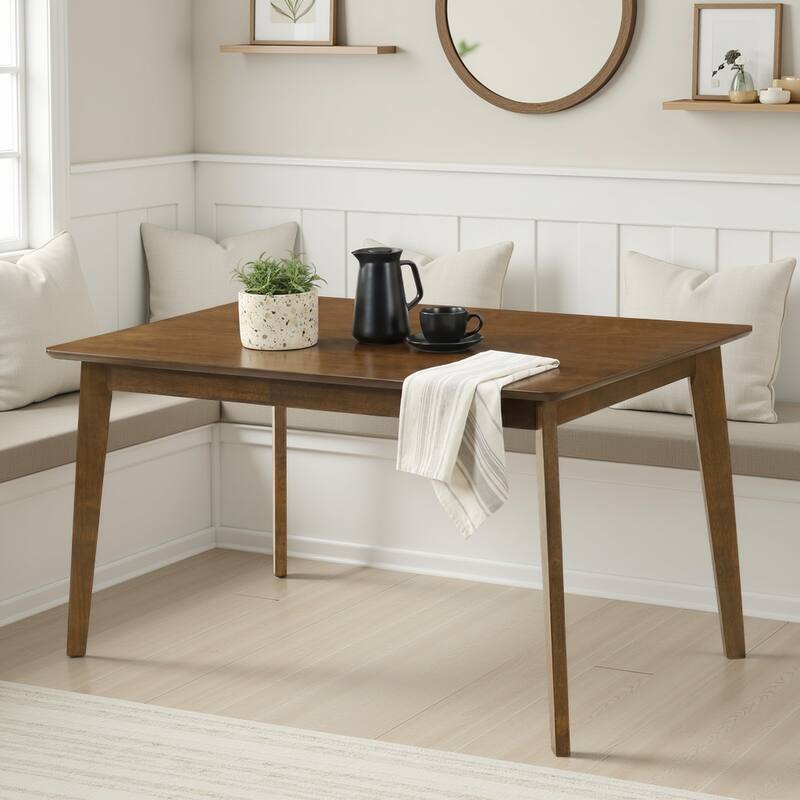 Gina Modern Walnut Wood 47 in. Flared Base Dining Table - Seats 4
