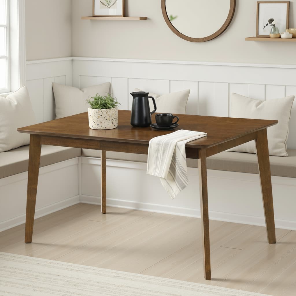 Gina Modern Walnut Wood 47 in. Flared Base Dining Table - Seats 4