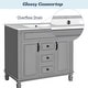preview thumbnail 108 of 143, 36'' Bathroom Vanity with Top Sink, Freestanding Vanity Set with Mirror Cabinet