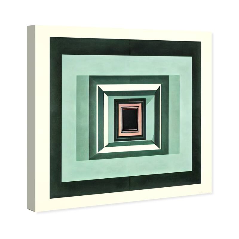 Wynwood Studio Abstract Smells like mint Green and Cream White Modern & Contemporary Wall Art Canvas Print