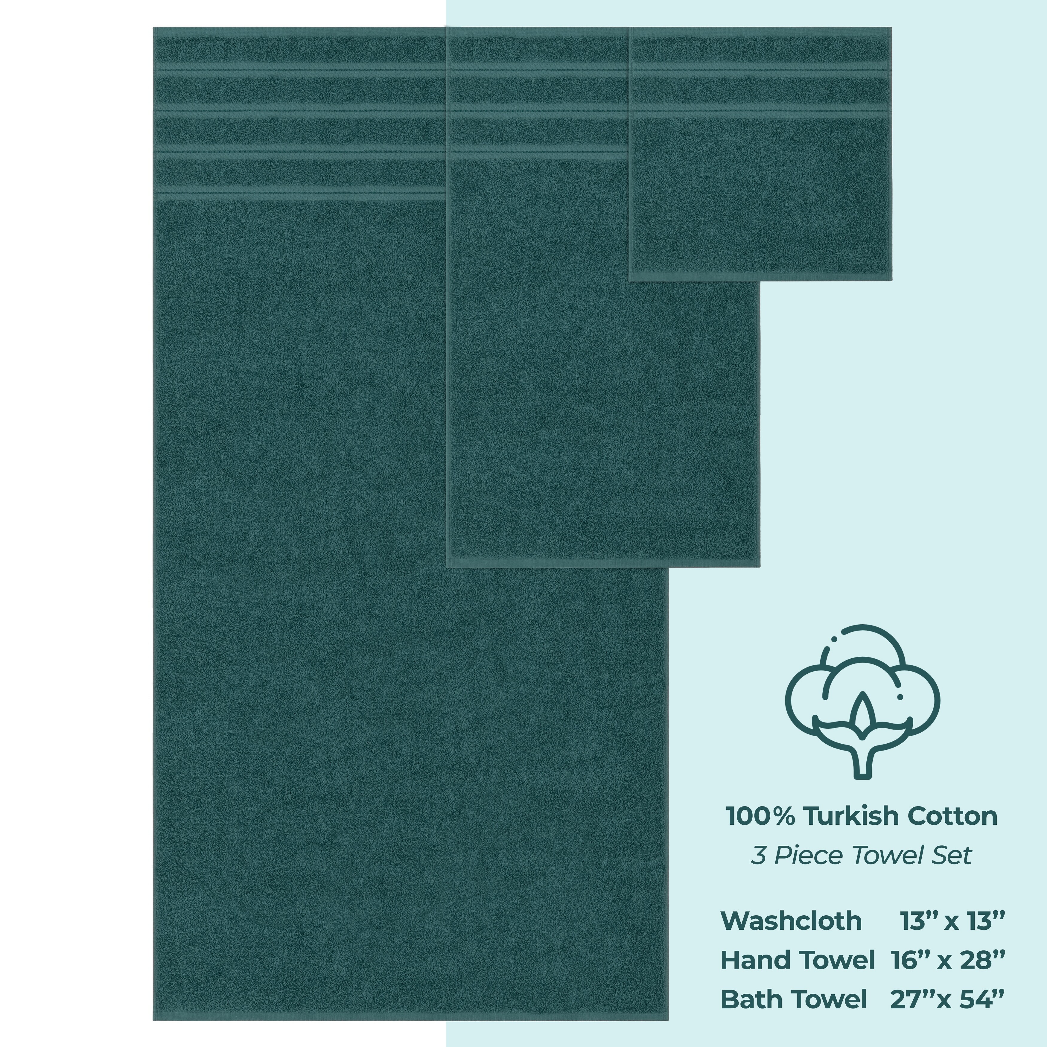 American Soft Linen 3 Piece, 100% Genuine Turkish Cotton Premium & Luxury  Towels Bathroom Sets - On Sale - Bed Bath & Beyond - 33151111