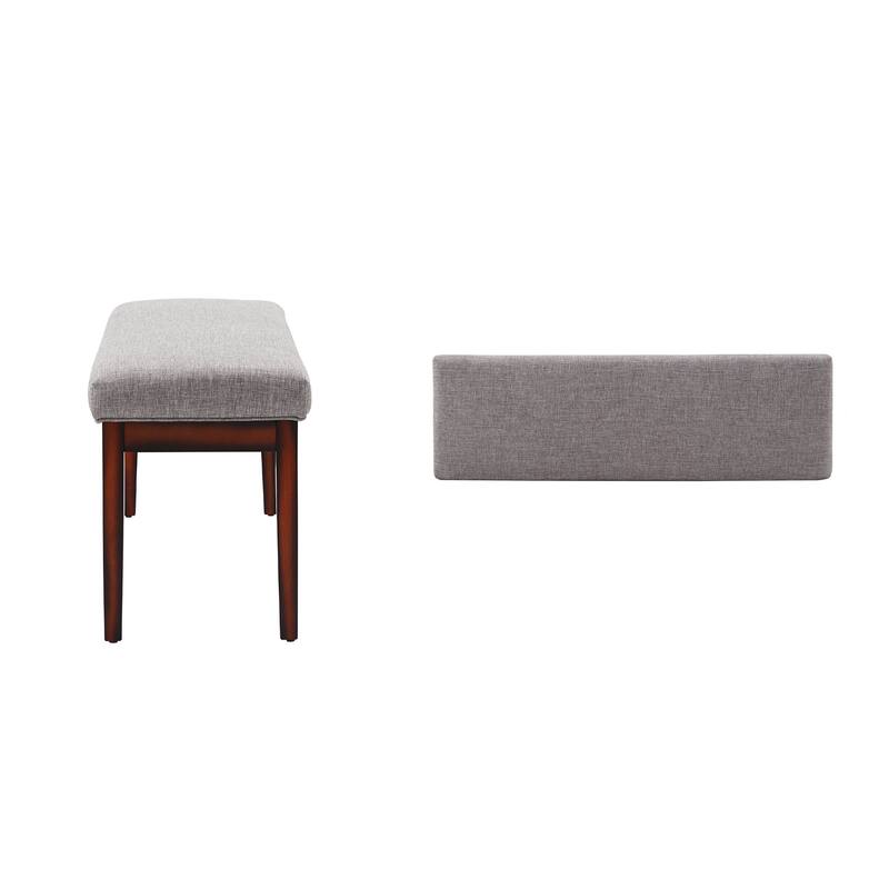 Sylvestra Upholstered Espresso Finish Bench