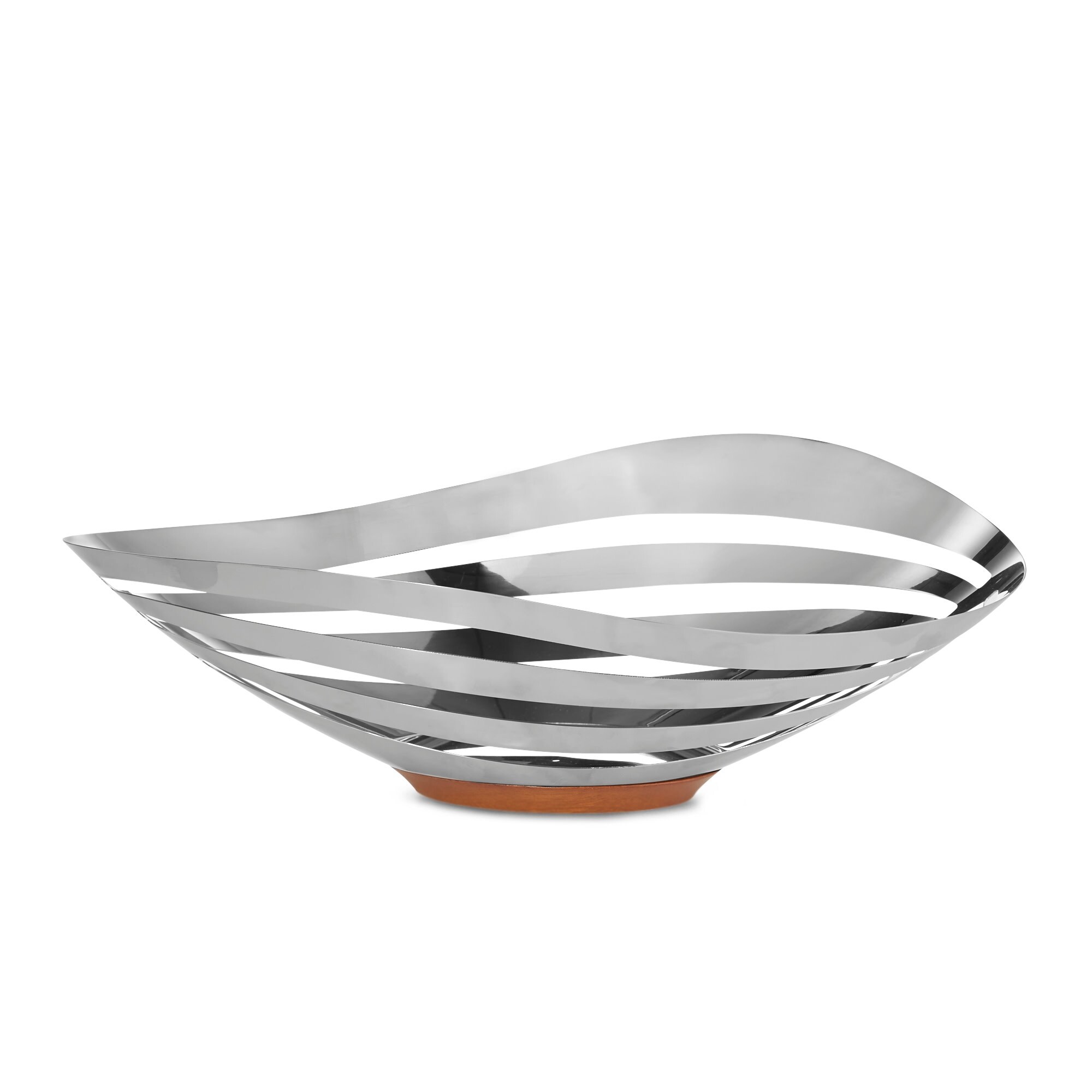 Nambe Pulse Bread and Fruit Bowl Silver - 9