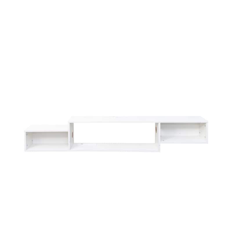 Wall Mounted Floating TV Stand with Charging Station