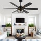 preview thumbnail 5 of 38, Cusp Barn 52/60/72 Inch Farmhouse Caged Ceiling Fan with Lights and Remote, Industiral 6 Speeds Chandelier Ceiling Fan