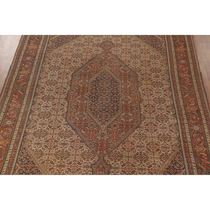 Vegetable Dye Tabriz Persian Area Rug Handmade Wool Carpet - 8'11"x 13'4"
