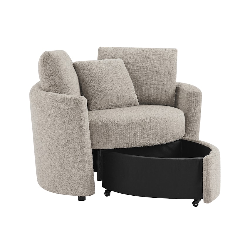 Lifestyle Solutions Bryson Storage Chair in Chenille Fabric