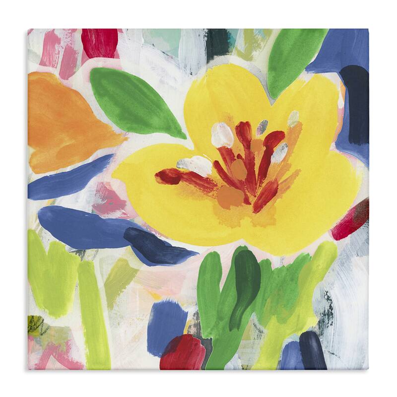 Stupell Bright Yellow Buttercup Blooms Canvas Wall Art Design By June Erica Vess - 24 x 24