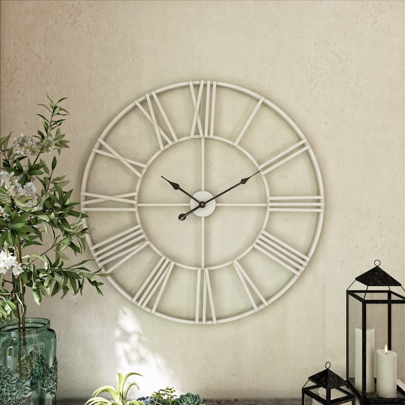 Solange Round Metal Wall Clock