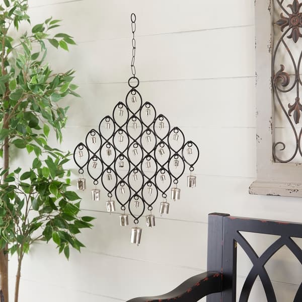 slide 2 of 4, Black Iron Eclectic Windchime 24 x 13 x 1