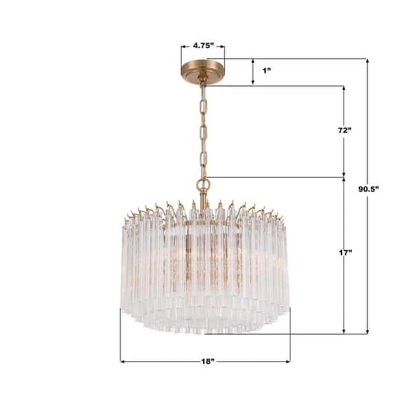 Crystorama Lighting Group LOF-5005 Lofton 5 Light 18" Wide Pendant /