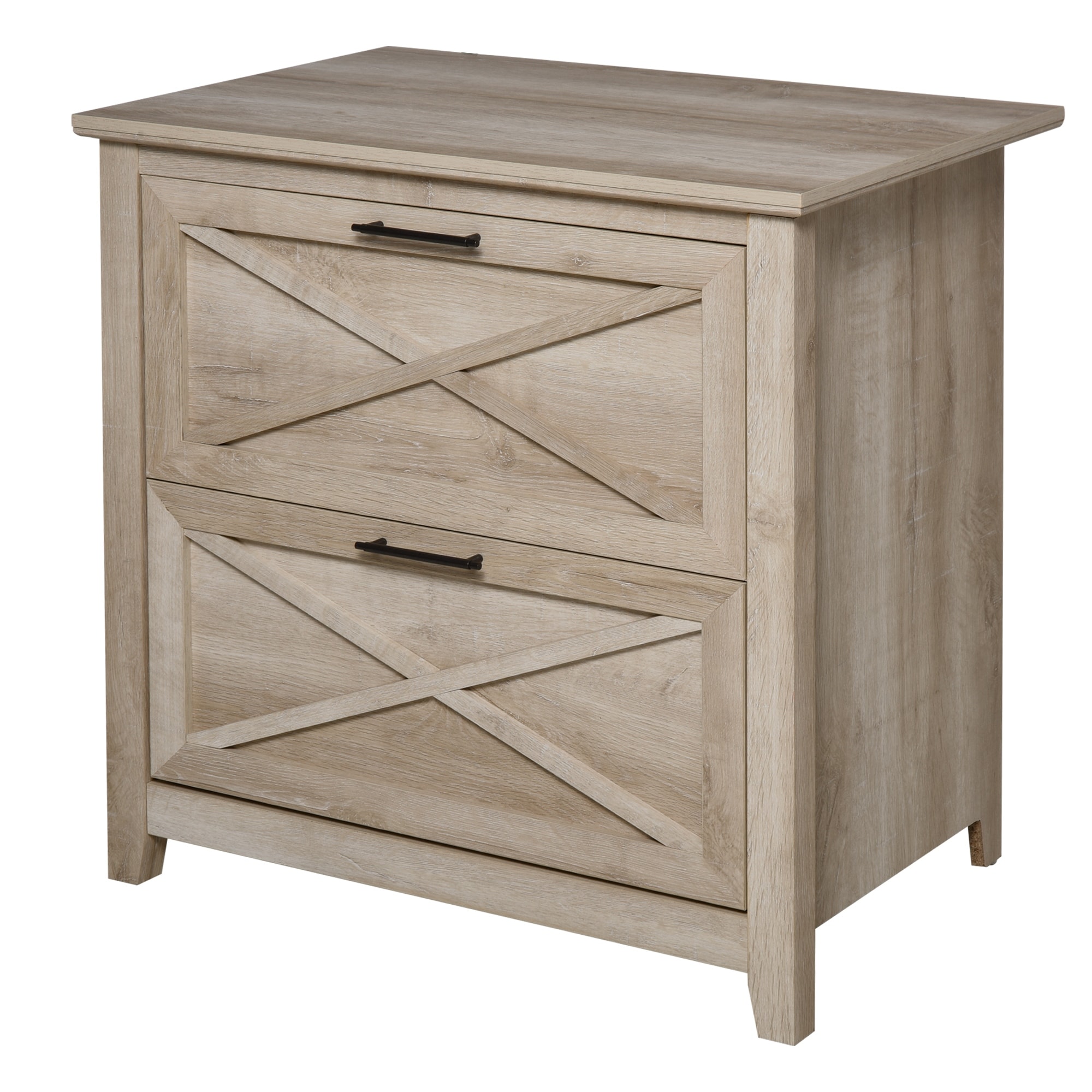 Homcom Retro Wooden 2 Drawer Lateral File Chest Cabinet Pedestal For Document Storage For Home Office Overstock 32355409