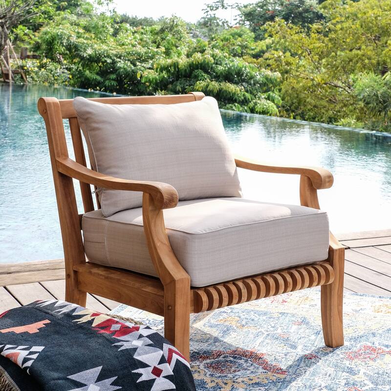 Cambridge Casual Kano 5-Piece Teak Outdoor Conversation Set with Cushion