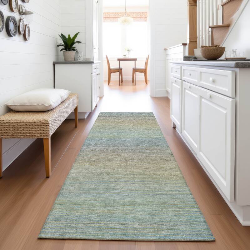 Premium Washable Super Soft Casual Ombre Mayfield Rug - Blue - 2'3" x 7'6"