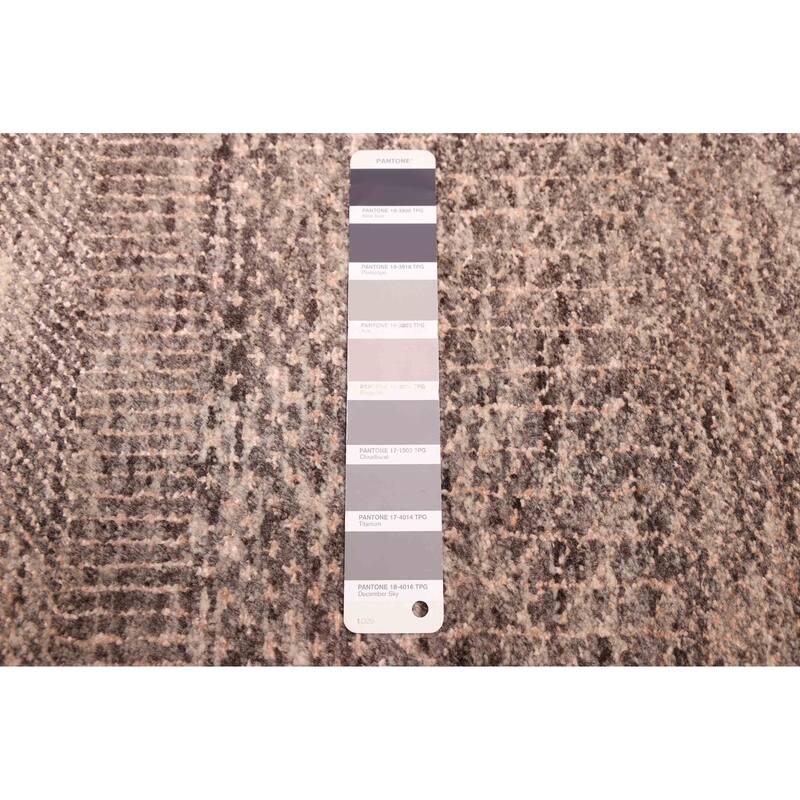 ECARPETGALLERY Hand-knotted Finest Silk Shadow Dark Grey Viscose, Wool Rug - 8'0 x 9'9