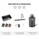 preview thumbnail 14 of 39, Lefton 304 Stainless Steel Waterfall Kitchen Sink Set with Pull-down Faucet KS2206 (Series)