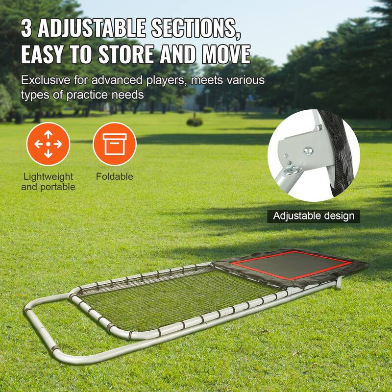 Folding Lacrosse Rebounder for Backyard, Volleyball Bounce Back Net, Pitchback Throwback Baseball Softball Training Screen