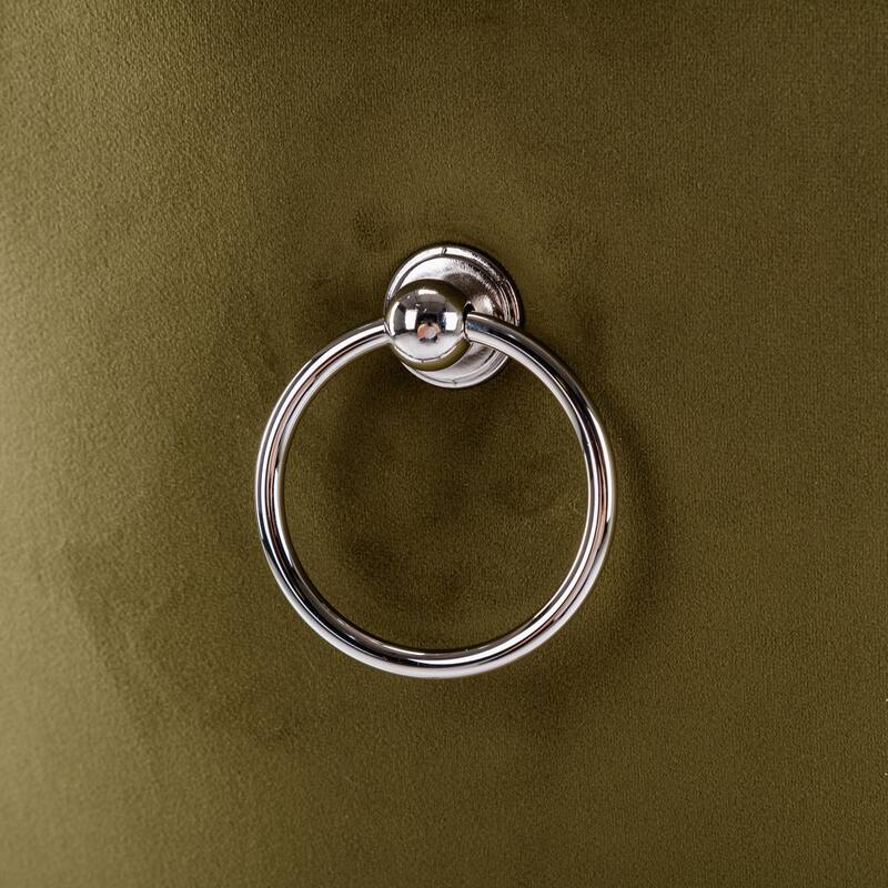 GDF Studio-Nikki Modern Wood Velvet Upholstered Dining Chair with Tufted Design, Nailhead Trim, 2-Pcs Set