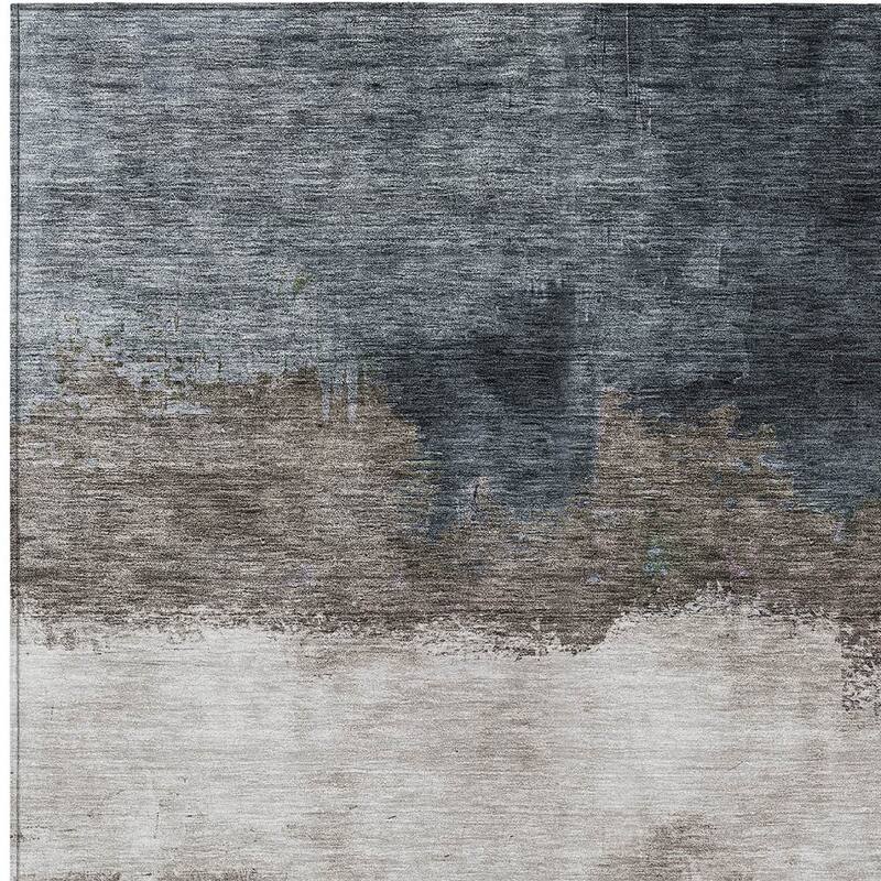 HomeRoots Abstract Transitional Rectangle Outdoor Rug