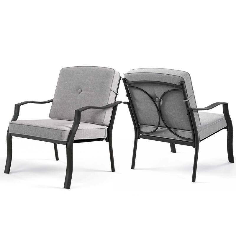 2/4 PCS Patio Furniture Set Outdoor Conversation Sofa Table Set - 2 PCS Sofa Set