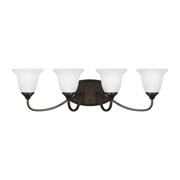 Shop Sea Gull Lighting 4450504 Clement 4 Light 30 3 4 Wide Bathroom Vanity Light Overstock 22052647