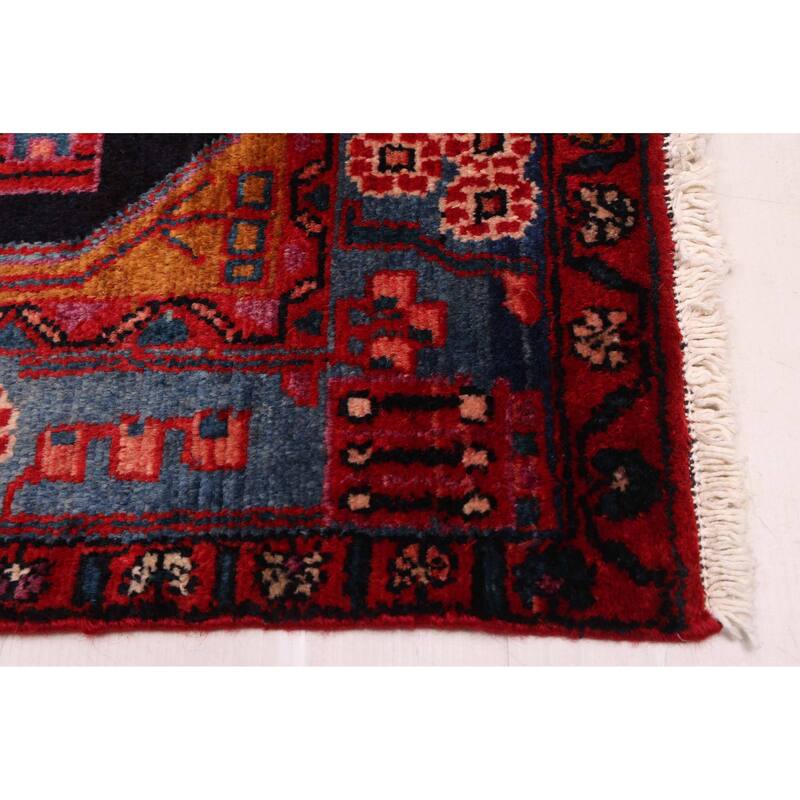 ECARPETGALLERY Hand-knotted Anatolian Vintage Dark Navy Wool Rug - 3'10 x 6'4