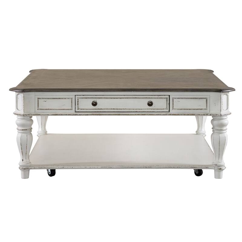 Magnolia Manor Antique White Weathered Bark 3-piece Cocktail Table Set