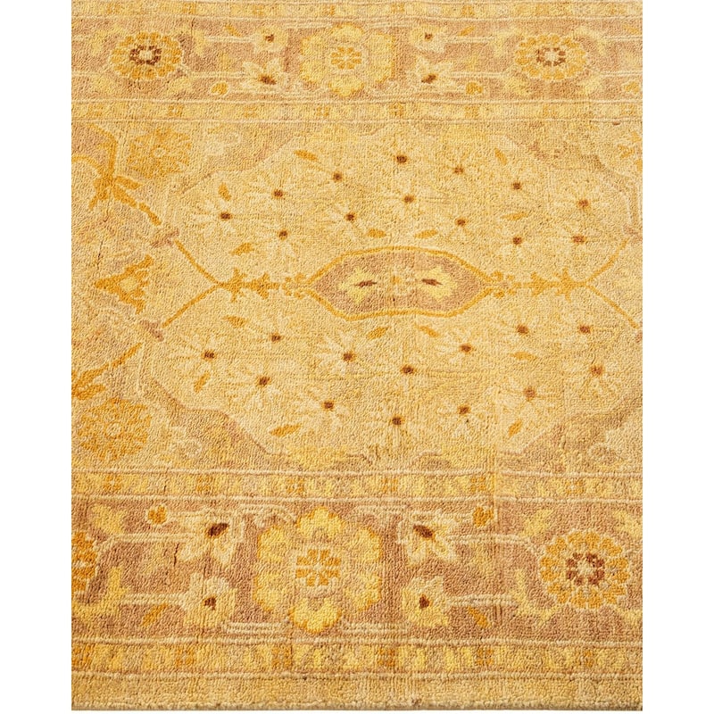 Overton Hand Knotted Wool Vintage Inspired Traditional Ottoman Beige Runner Rug - 2' 6" x 14' 4"