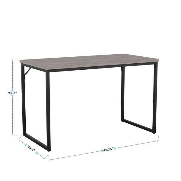 Martha Stewart Wood Grain Parsons Desk with Metal Frame - Bed Bath ...