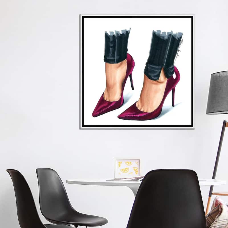 iCanvas "Peony Heels" by Elza Fouche Framed Canvas Print