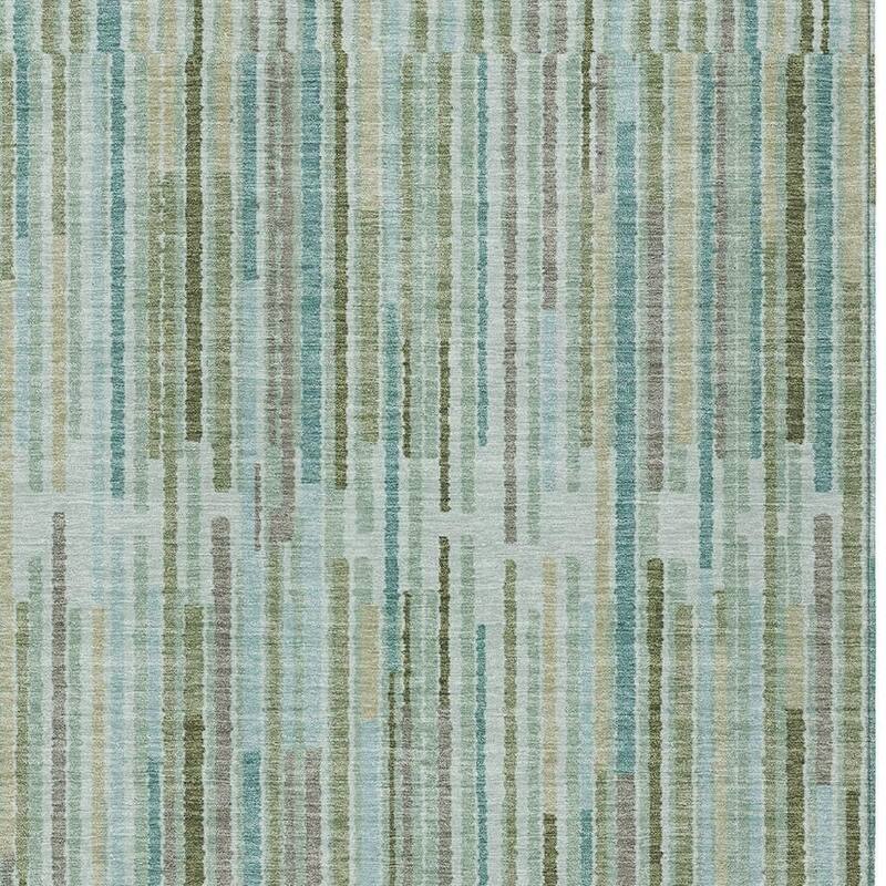 HomeRoots Striped Transitional Rectangle Outdoor Rug - 9' X 12'