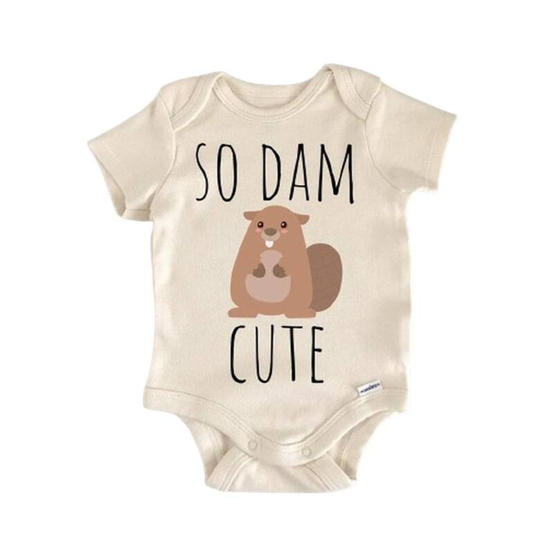 Beaver Dam Animal - Baby Boy Girl Clothes Infant Bodysuit Funny Cute Newborn