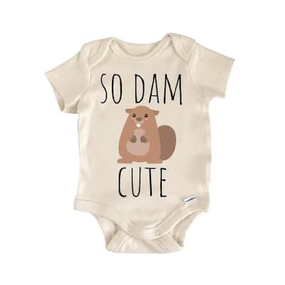 Beaver Dam Animal - Baby Boy Girl Clothes Infant Bodysuit Funny Cute Newborn